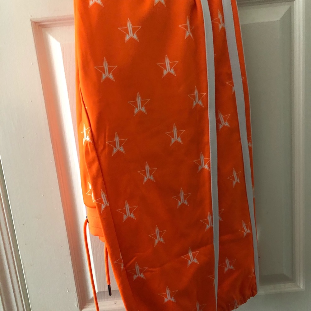 Orange Jeffree Star Track Pants